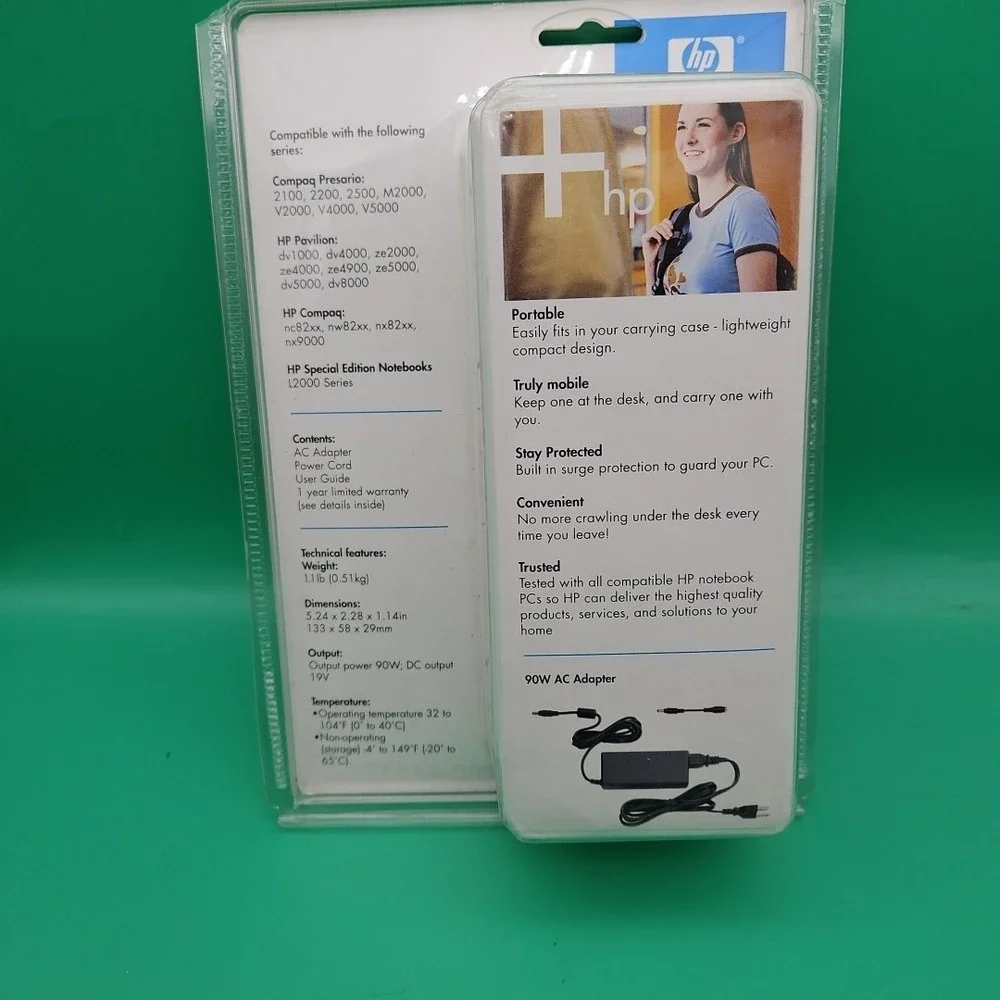 HP Notebook 90W AC Adapter EH642AA#ABA Brand‎ New Sealed 2005
